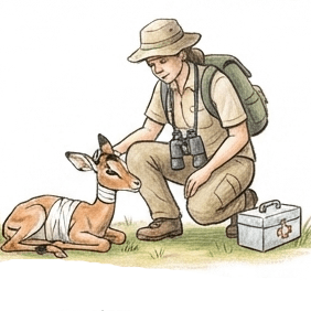 Wildlife monitoring and rehabilitation icon
